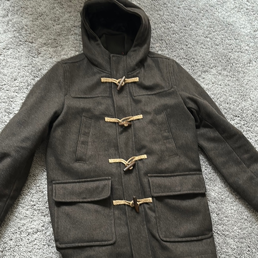 Tommy Hilfiger Brown Hooded Duffle Coat